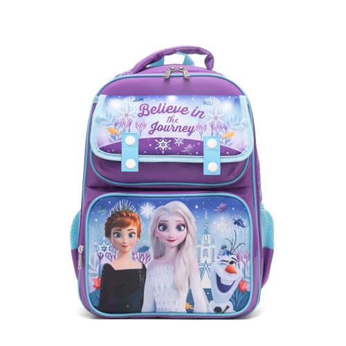 Ruz - Frozen Large School backpack with Padded Back and Adjustable Straps, Purple, A28233 - Image 1