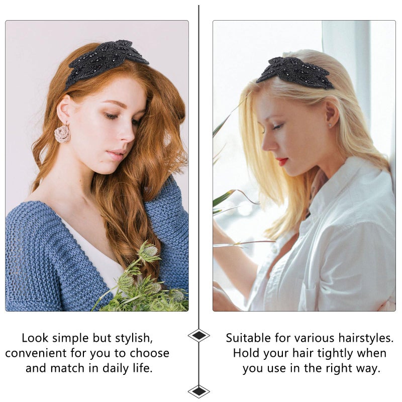 Rhinestone Wedding Headband Bohemian Bridal Hair Accessory for Women - Image 4
