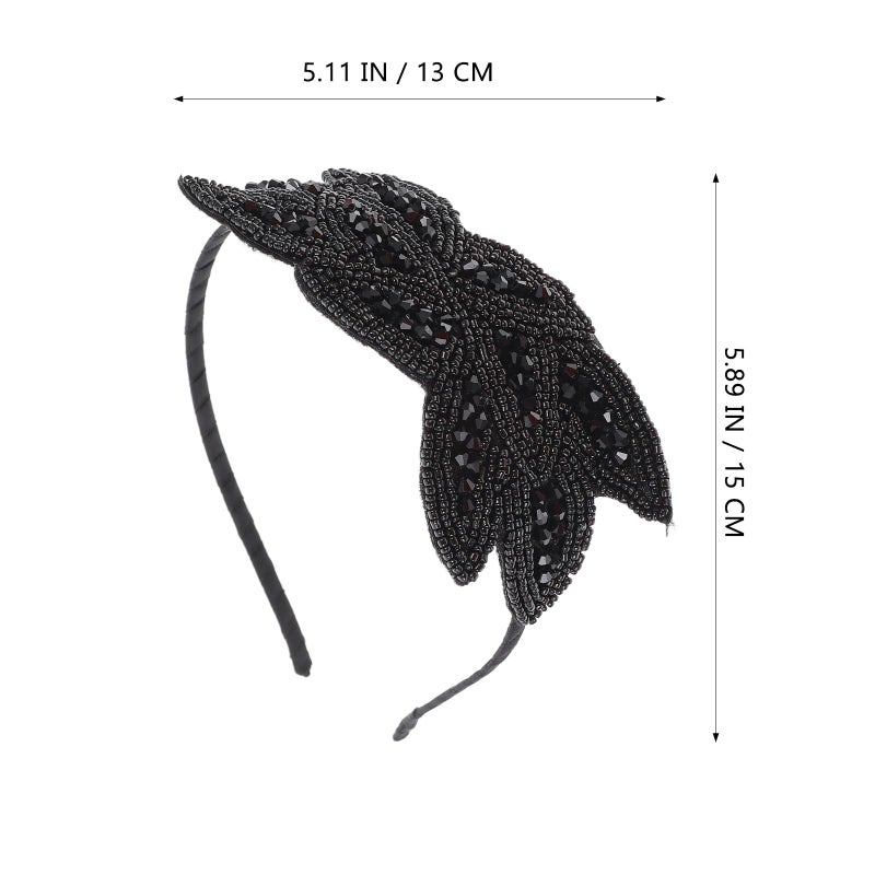 Rhinestone Wedding Headband Bohemian Bridal Hair Accessory for Women - Image 3