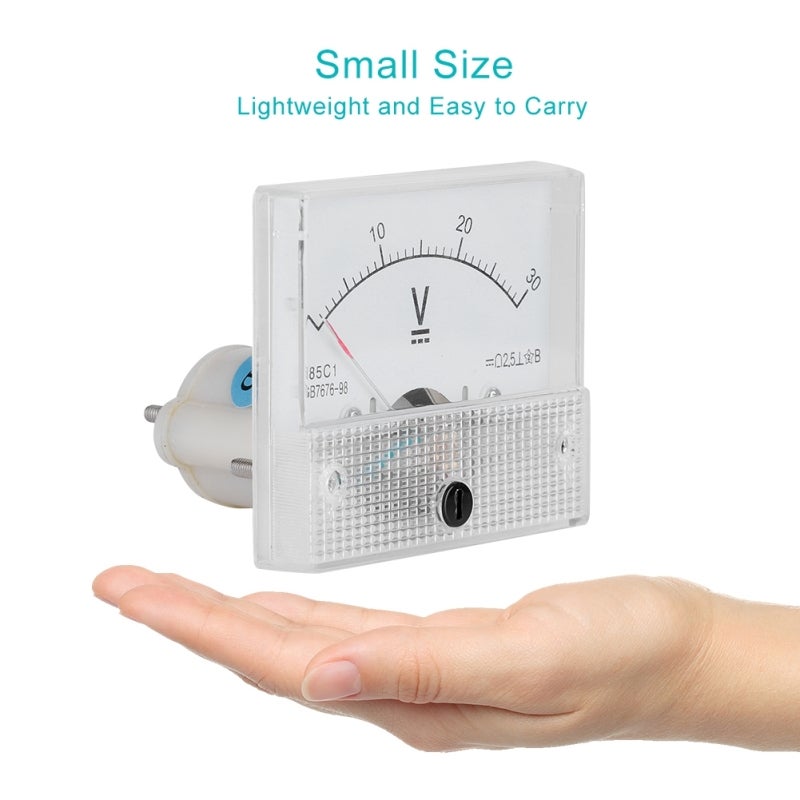 Analog Voltmeter 0-30V DC Voltage Meter - 2.5 Accuracy Analog Panel - High-Quality Plastic Current Meter for Experiment Home - Image 4