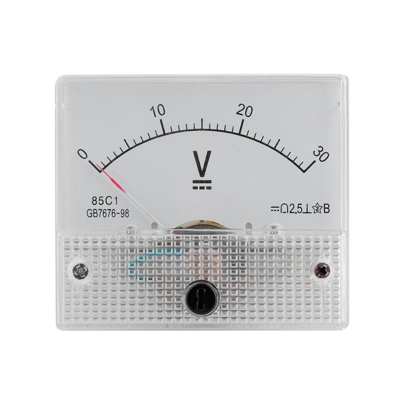 Analog Voltmeter 0-30V DC Voltage Meter - 2.5 Accuracy Analog Panel - High-Quality Plastic Current Meter for Experiment Home - Image 1
