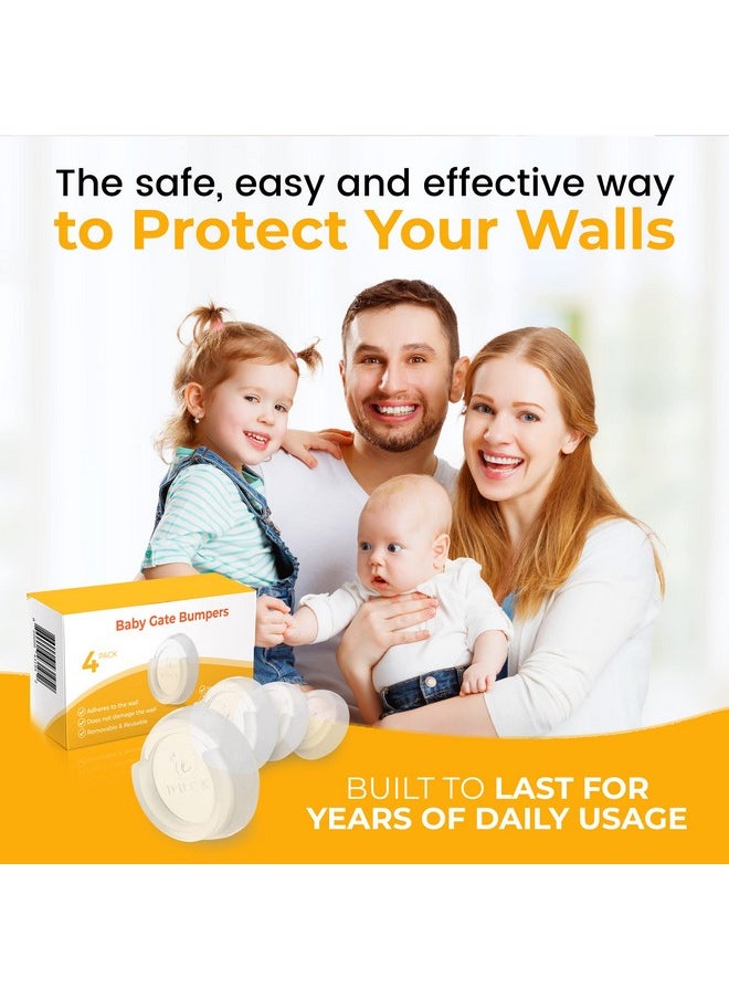 Ducki Baby Gate Wall Protectors - Clear, Self-Adhesive Bumpers for Safety Gates - Removable, Reusable & Washable Padding | Essential Accessories for Child Proofing Kit  - Image 5