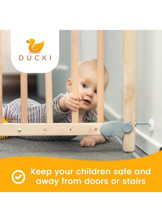 Ducki Baby Gate Wall Protectors - Clear, Self-Adhesive Bumpers for Safety Gates - Removable, Reusable & Washable Padding | Essential Accessories for Child Proofing Kit  - Image 3