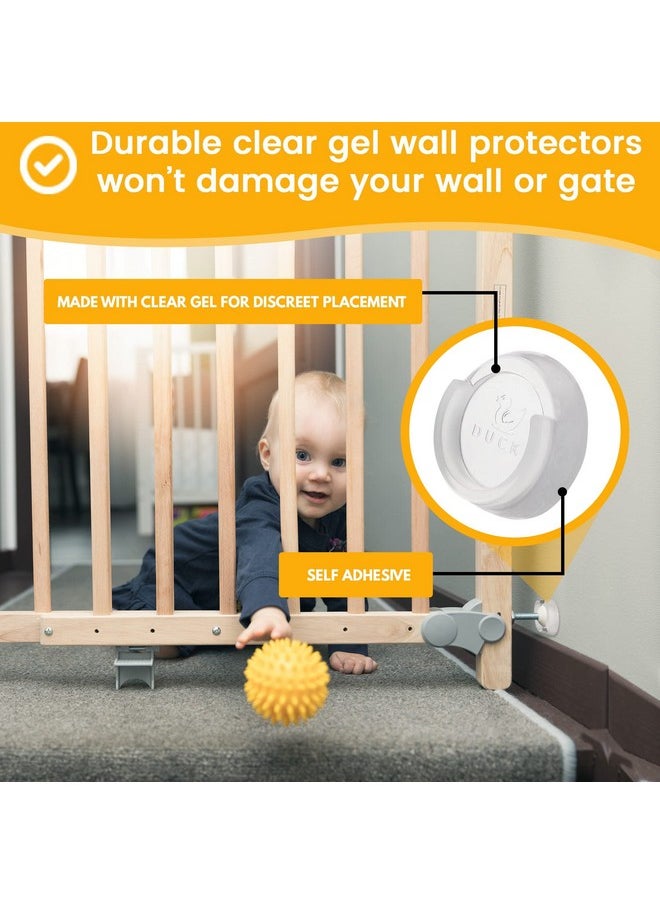 Ducki Baby Gate Wall Protectors - Clear, Self-Adhesive Bumpers for Safety Gates - Removable, Reusable & Washable Padding | Essential Accessories for Child Proofing Kit  - Image 2
