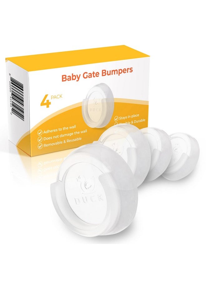 Ducki Baby Gate Wall Protectors - Clear, Self-Adhesive Bumpers for Safety Gates - Removable, Reusable & Washable Padding | Essential Accessories for Child Proofing Kit  - Image 1