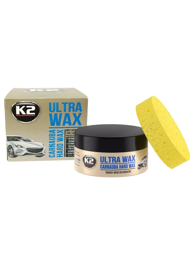 K2 Ultra Wax Carnauba Hard Wax Shine Like New, Deep Luster And Long Lasting Protection 250 G - Image 2