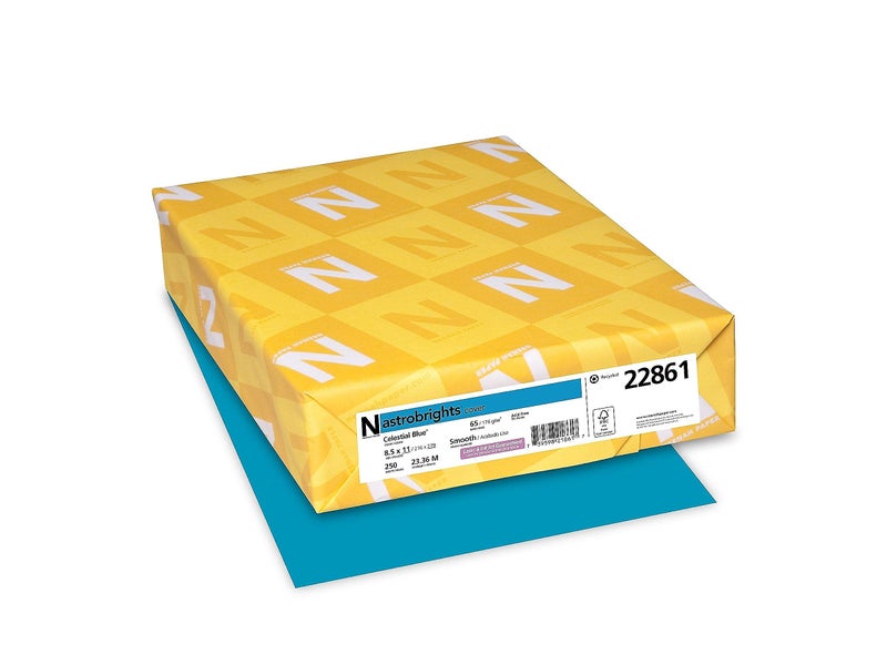 Neenah Paper 22861 Color Cardstock, 65lb, 8 1/2 x 11, Celestial Blue, 250 Sheets - Image 2