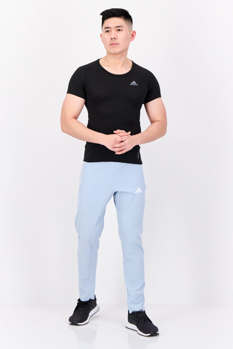 Adidas سروال رياضي للرجال مع حبل سحب، أزرق - Image 2