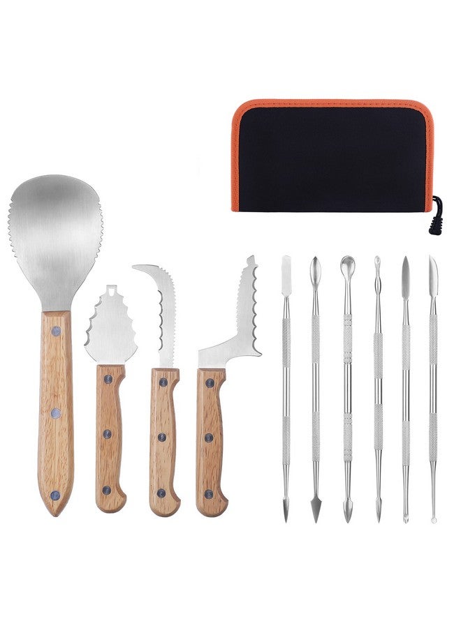 Antner Professional Pumpkin Carving Tool Kit 10 PCS Premium Stainless Steel Carving Tools for Easily Carve Sculpt Halloween Jack-O-Lanterns - Image 1