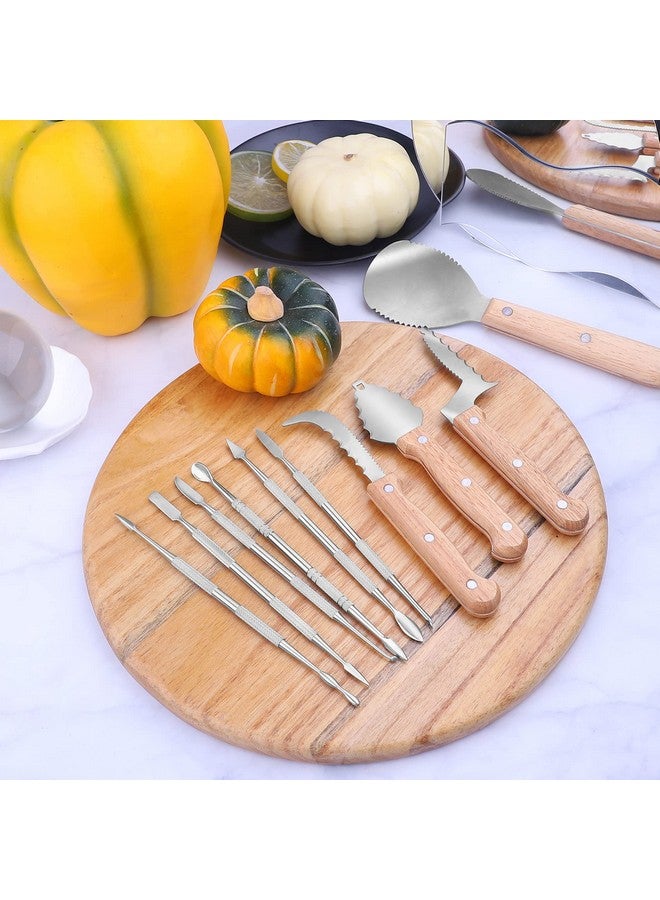 Antner Professional Pumpkin Carving Tool Kit 10 PCS Premium Stainless Steel Carving Tools for Easily Carve Sculpt Halloween Jack-O-Lanterns - Image 5