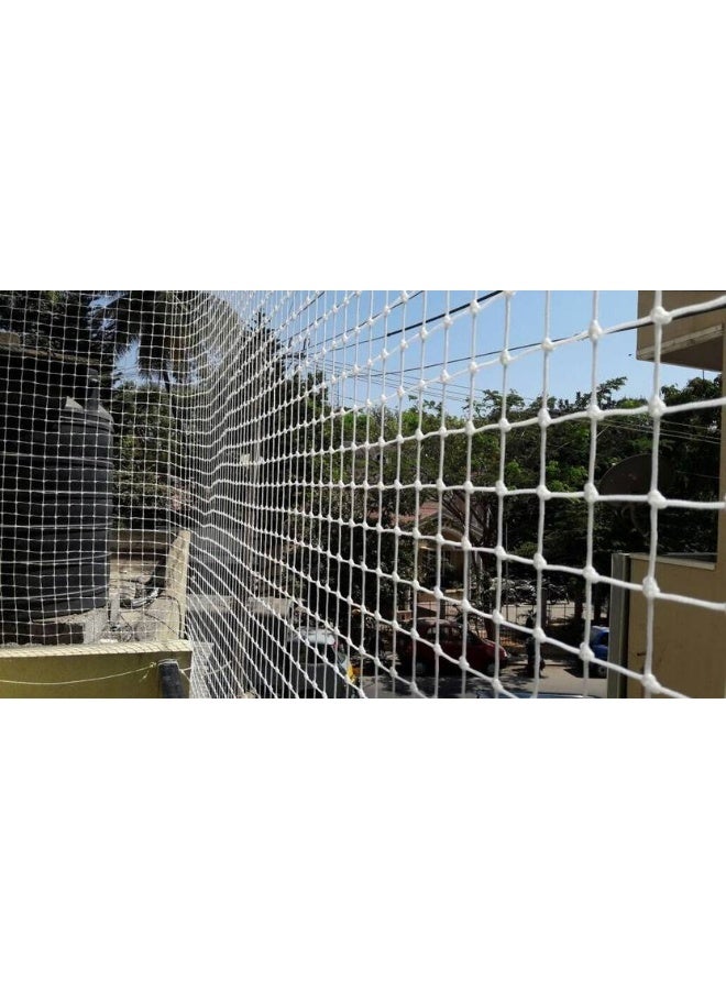 SAI PRASEEDA sai praseeda UV Stabilized Nylon Pigeon Net_Bird Net_Monkey Net_8 X 10 Feet_White Color Camping Net  (White) - Image 3