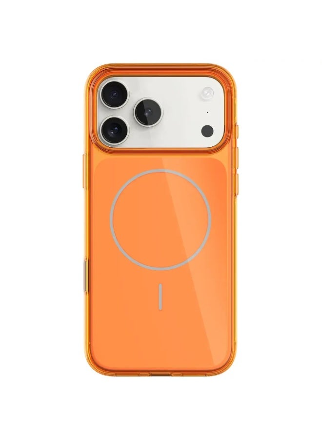 ليفيلو أوبولنت كريستال شيلد غطاء متوافق مع MagSafe لهاتف آيفون 17 برو ماكس – برتقالي شروق الشمس - Image 2