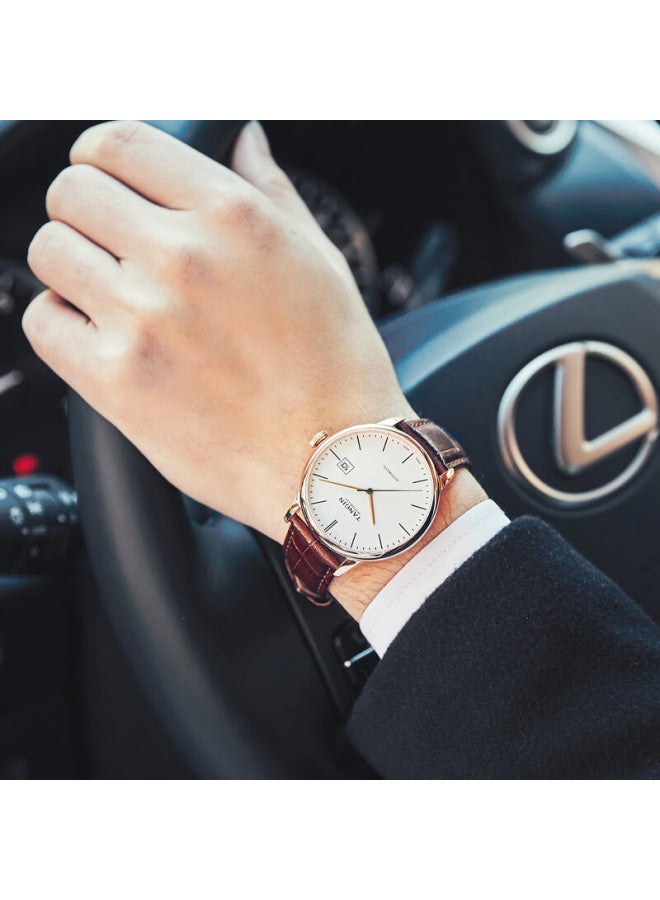 Tangin Men's Mechanical Watch, Calendar Fully Automatic Imported Swiss Mechanical Watch For Men, Gift For Boyfriend, T7037gkwfsb - Image 2
