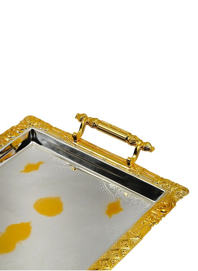 BASURRAH 3 Pieces Steel Serving Tray Set  - Image 3