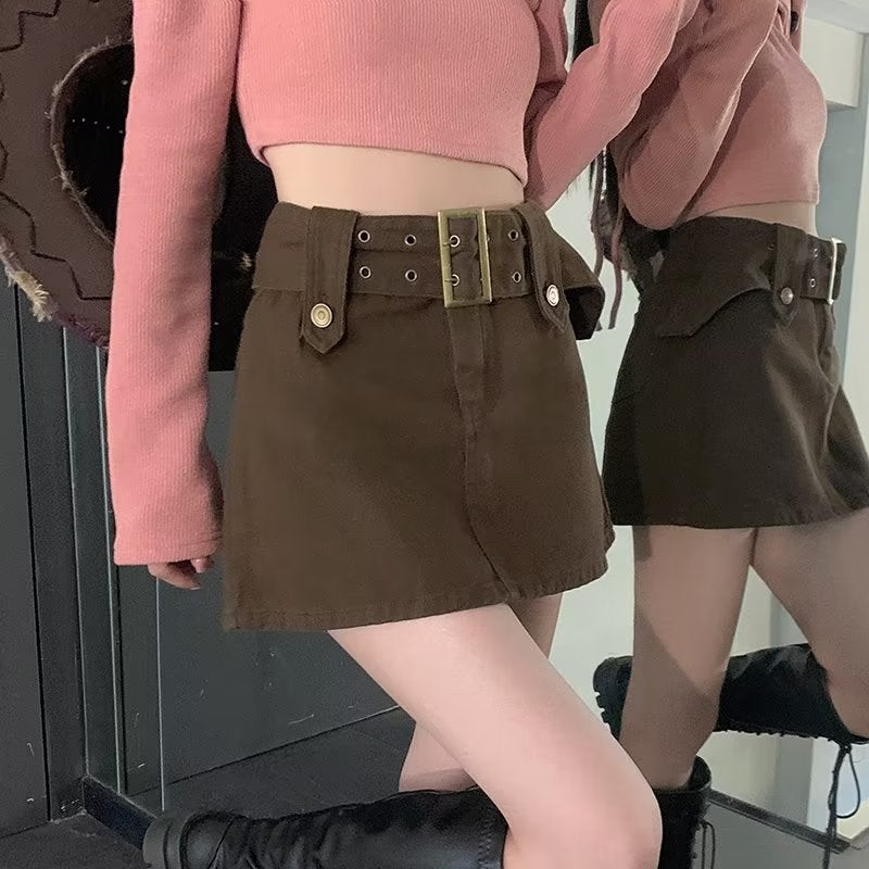 High Waist Retro Denim Skirt Skirt Women'S Summer Girl Design Niche Wrap Hip Skirt A- Line Skirt Skirt - Image 1