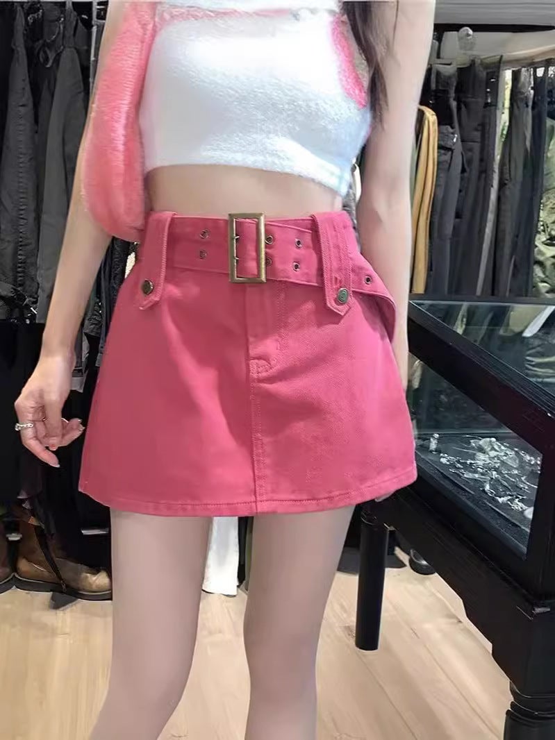 High Waist Retro Denim Skirt Skirt Women'S Summer Girl Design Niche Wrap Hip Skirt A- Line Skirt Skirt - Image 4