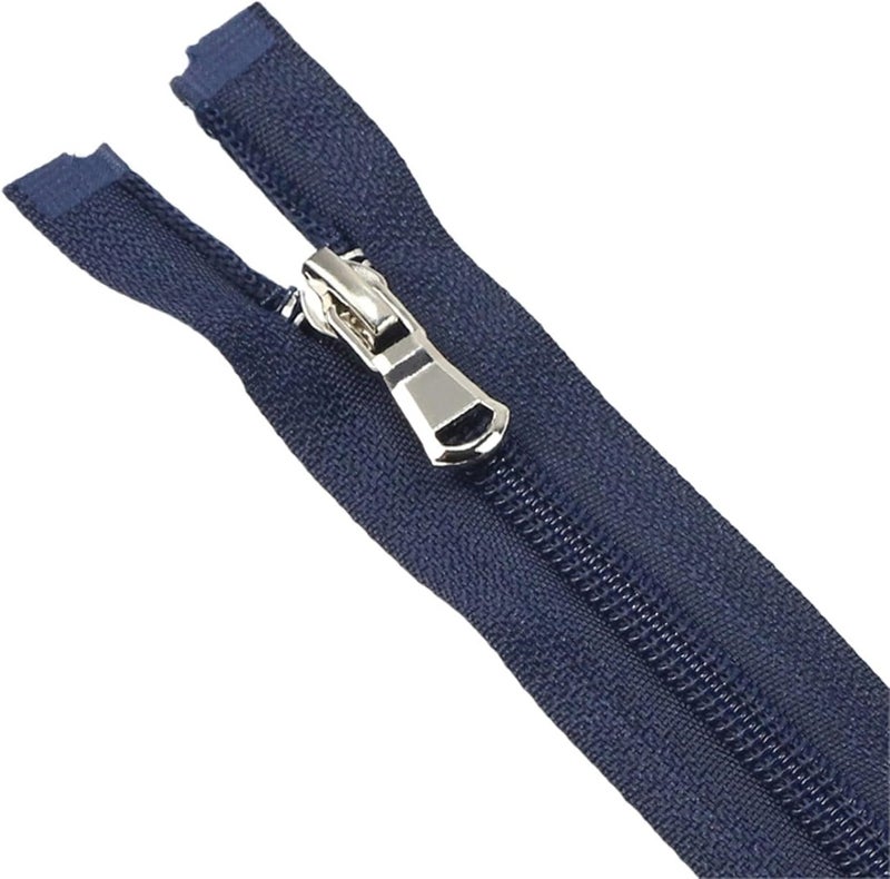 Zippers for Sewing 40-80cm (15-31 inch) Nylon Open-End Zip Zipper 5# for Apparel Outerwear Tailor Sewing Crafts Zippers Accessories(Eeep Blue,70CM) - Image 1