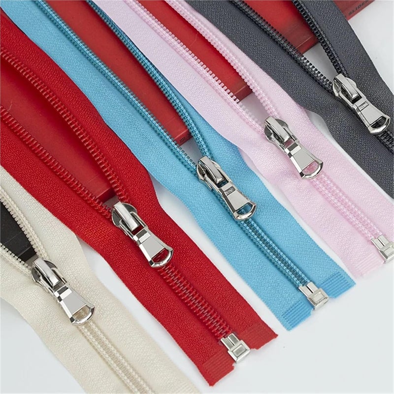 Zippers for Sewing 40-80cm (15-31 inch) Nylon Open-End Zip Zipper 5# for Apparel Outerwear Tailor Sewing Crafts Zippers Accessories(Eeep Blue,70CM) - Image 3