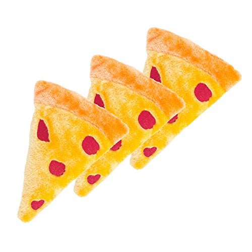 ZippyPaws NomNomz Dog Squeaky Toys to Keep Them Busy Funny Food Plush for Small Medium Dogs Cute Stuffed Puppy Toy Pet Products Gift for Dogs of All Breeds Soft and Cuddly Pizza - Image 1