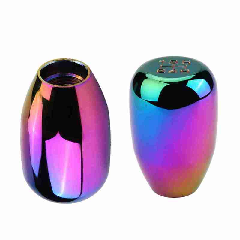 Titanium Color Metal Shift Knob: 5 Speed Manual Gear Shifter - With 3 Universal Adapters (8mm, 10mm, 12mm) For Most Manual Cars - Image 1