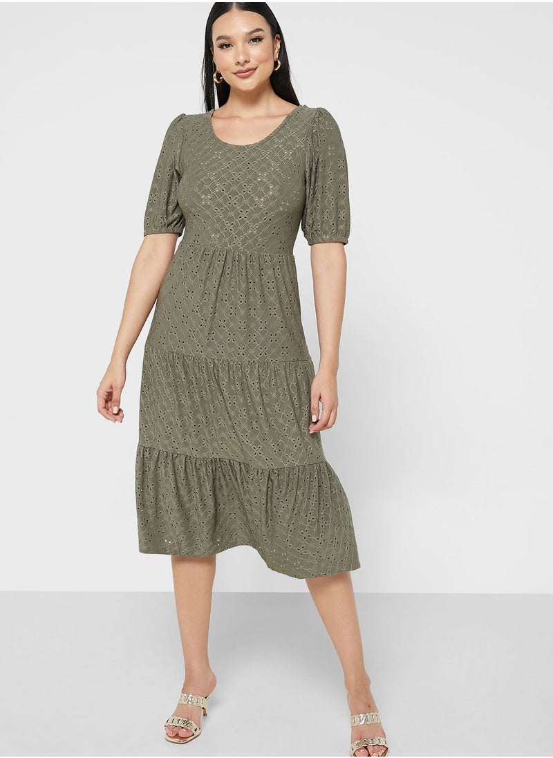 Jacqueline de Yong - Printed Tiered Dress - Image 1