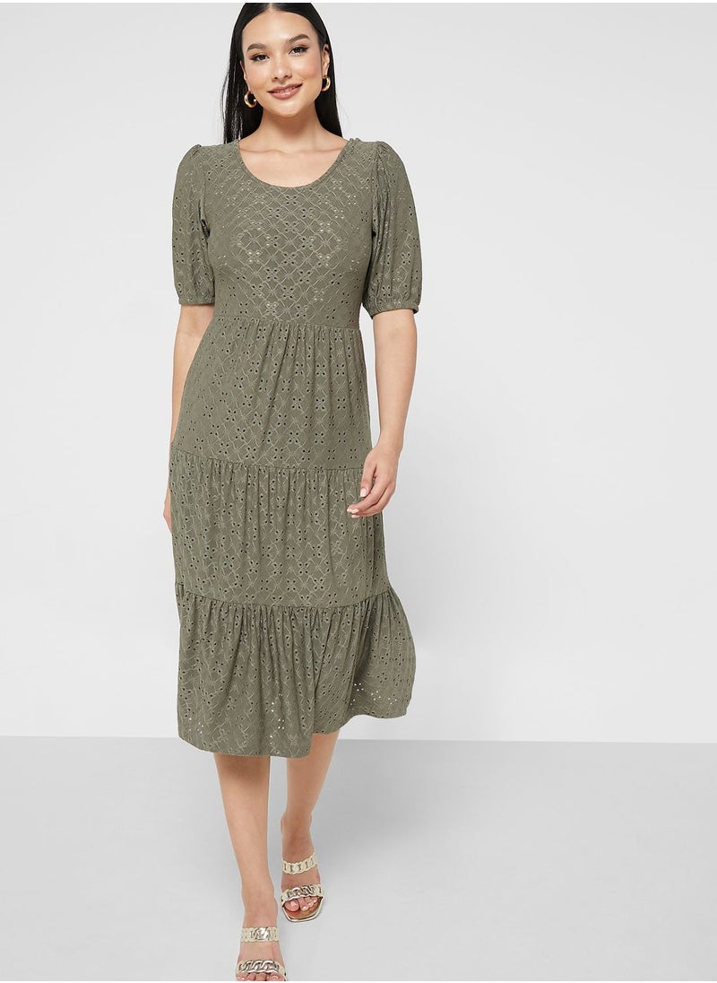 Jacqueline de Yong - Printed Tiered Dress - Image 1