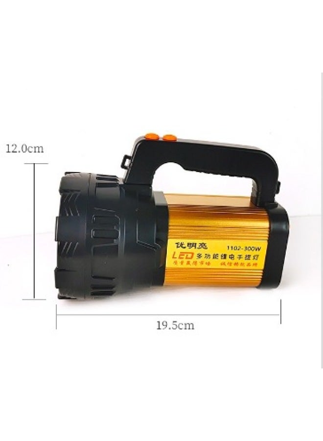 إسكدنيا مصباح LED قوي محمول كشاف خارجي طويل المدى قابل لإعادة الشحن فائق السطوع مصباح مغامرة دورية صيد عالية الطاقة - اللون: 1102 12 سم خرز مصباح P50 مع ضوء جانبي، ضوء قوي لمدة 6-8 ساعات - Image 1