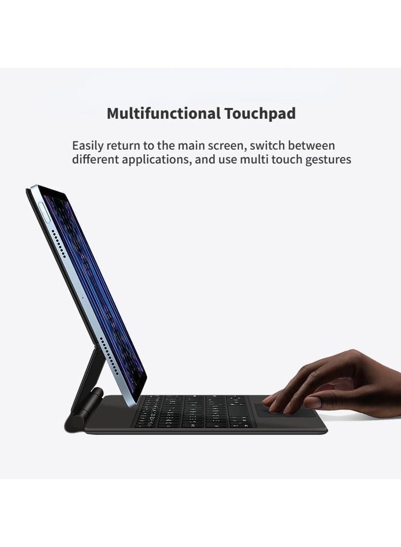Magic Smart Bluetooth Keyboard Case Compatible with Xiaomi Mi Pad 7 / Mi Pad 7 Pro 11.2-inch (2024) Tablet with Trackpad RGB Keyboard - Image 4