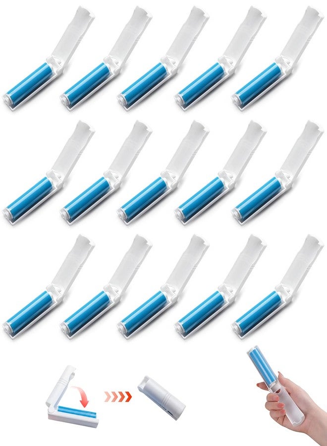PASDUCHAS Mini Reusable Lint Roller, 15PCS Portable Washable Foldable Lint Remover Brush with Sticky Gel, Easy to Clean for Clothes and Pet Hair - Image 1