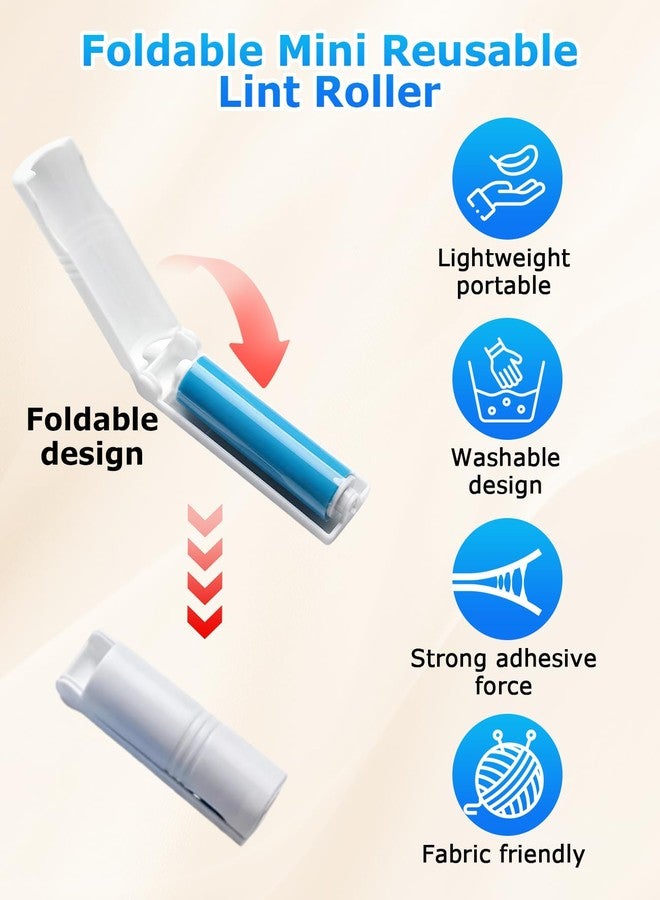 PASDUCHAS Mini Reusable Lint Roller, 15PCS Portable Washable Foldable Lint Remover Brush with Sticky Gel, Easy to Clean for Clothes and Pet Hair - Image 3