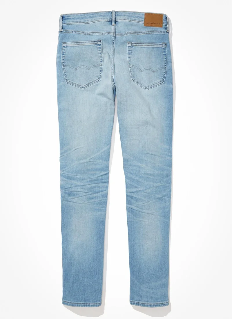 American Eagle Light Wash Straight Fit Jeans