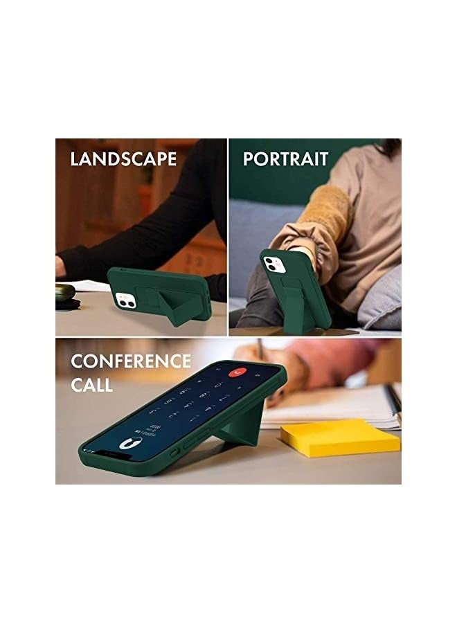 erorex Case Cover Compatible with iPhone 15 plus Magnetic Car Mount Kickstand and holder, Premium Silicone Vertical and horizontal Hand Strap, and Grip with multi-stand  - Image 2