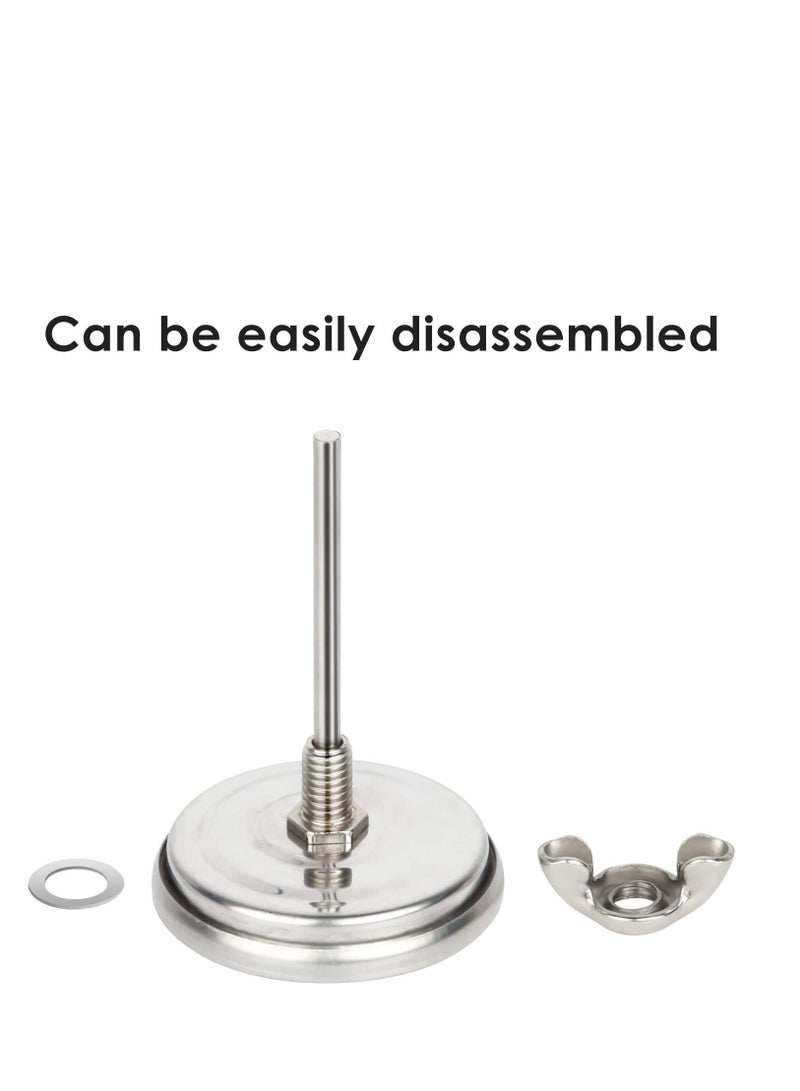 مقياس حرارة شواء - مقياس حرارة من الفولاذ المقاوم للصدأ بحجم 2 إنش لمشواة الفحم، مؤشر حرارة فهرنهايت لطهي اللحوم (عبوة 2) - Image 5