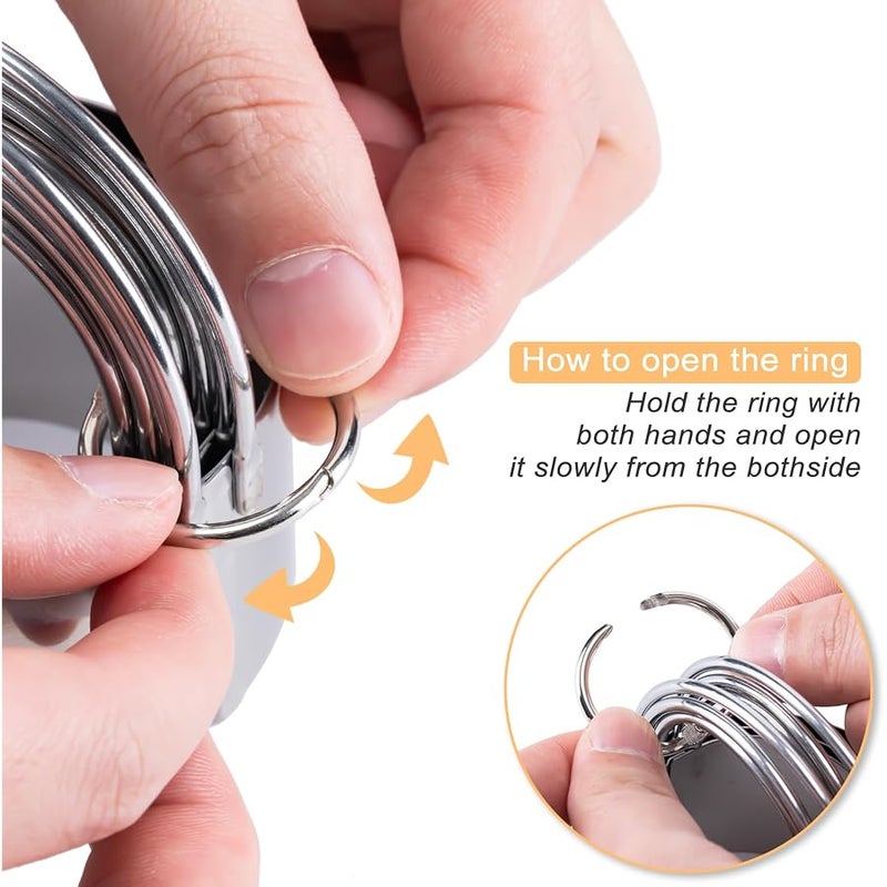 Husfunov Biscuit Cutter Set, Round Cookie Cutters with Handle, 5 Pieces Stainless Steel Circle Professional Baking Dough Tools for Cake | 5 Pieces Stainless Steel Circle Professional Baking Dough Tools for Cake - Image 5