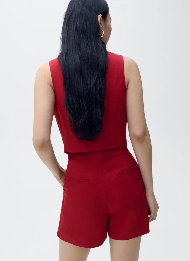 مانجو Linen-blend suit waistcoat