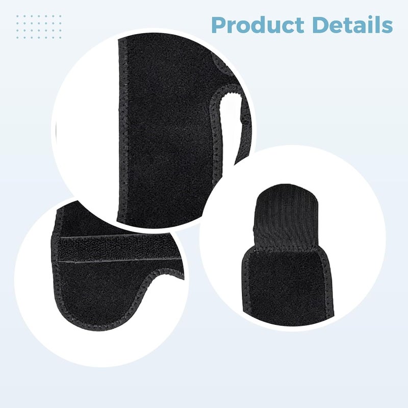 2 Pcs Bunion Splint Toe Separators, Overlapping Toe Straightener with Adjustable Straps, Corrector for Hallux Valgus, Hammer Toe Pain Relief, Black Textile Foot Care Kit, One Size - Image 5
