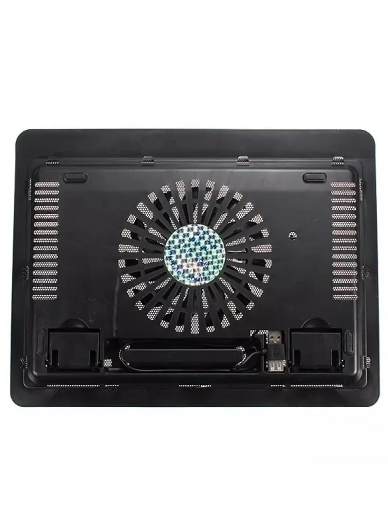AROAQ N19 Universal Laptop Cooling Base with Large Luminous Fan for 10/12/14 Inch Laptops - Image 5