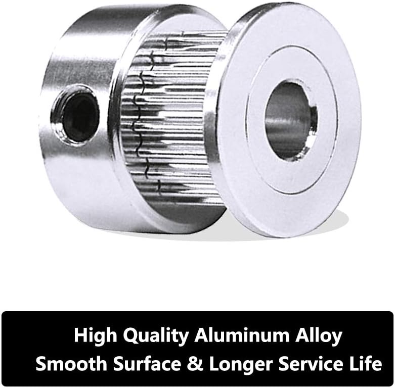 Saipor Saiper GT2 20 Teeth 5mm Bore Timing Pulley Aluminum Synchronous Wheel for 6mm Belt, Compatible with RepRap 3D Printer Prusa i3 (5pcs) - Image 4