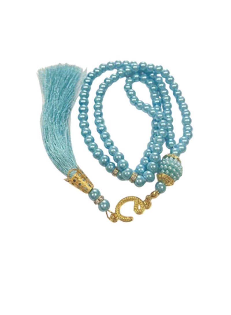 Huitich Islamic Gift Set with Keychain Digital Tasbeeh Counter & Prayer Beads Blue - Image 2