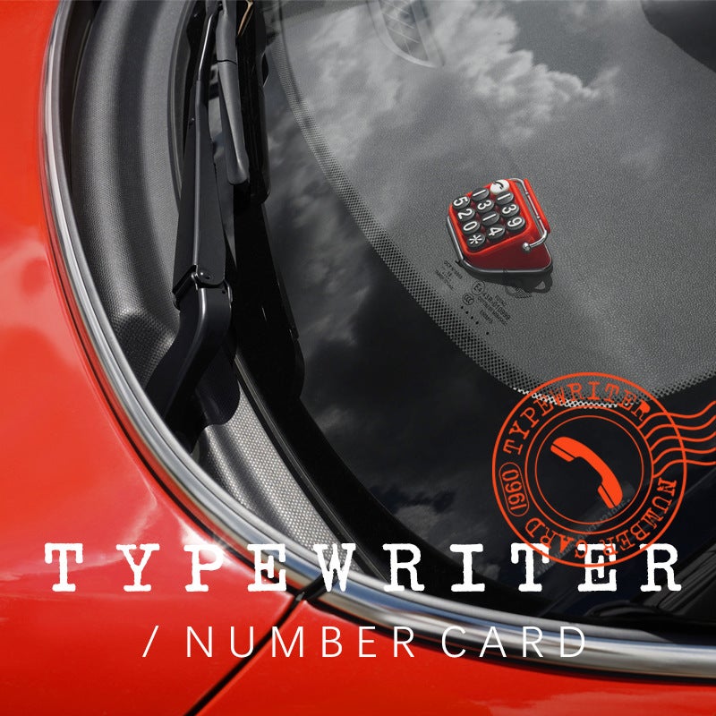 Bbdd Typewriter Temporary Parking Number Mobile Phone Card Creative Personality Ladies Special High-Grade Car Supplies - Image 4