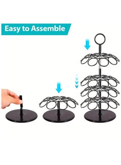 OASISWJ Pack Of 40 Rotary Coffee Capsule Holder Store Nespresso Capsules Black  - Image 4