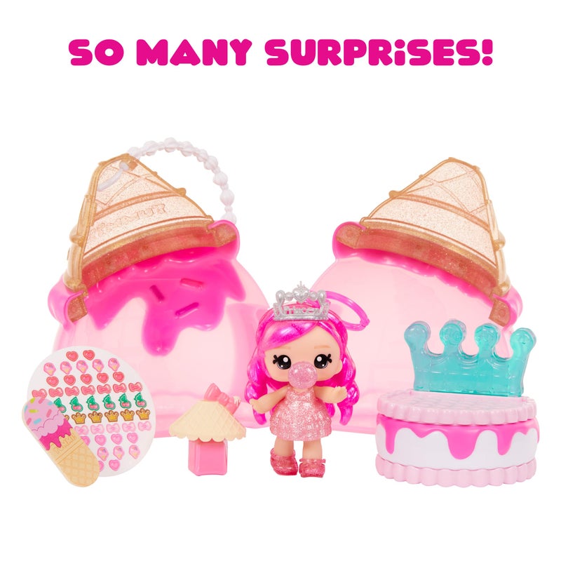 Yummiland Beauty Bag Playset + Lip Gloss Doll - Ice Cream Bag Includes Exclusive Bianca Bubbglegum, Nail Polish + Nail Stickers, Manicure, Doll Playset, Cosmetic Play 4+ - Image 4