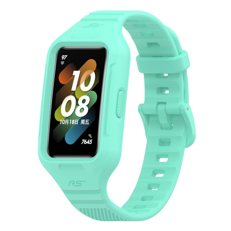 erorex For Honor Band 6 Solid Color Silicone Integrated Watch Band(Water Duck) - Image 1