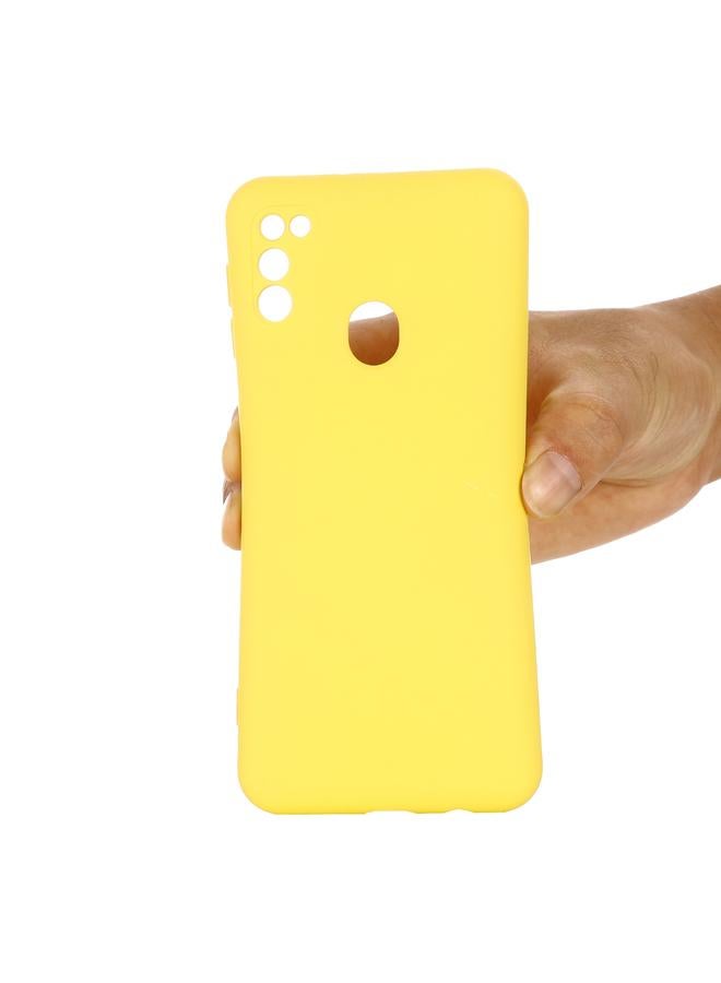 اس-توب جراب لهاتف Samsung Galaxy M21 2021 بلون سادة من السيليكون السائل المقاوم للسقوط مع تغطية كاملة واقٍ - Image 5