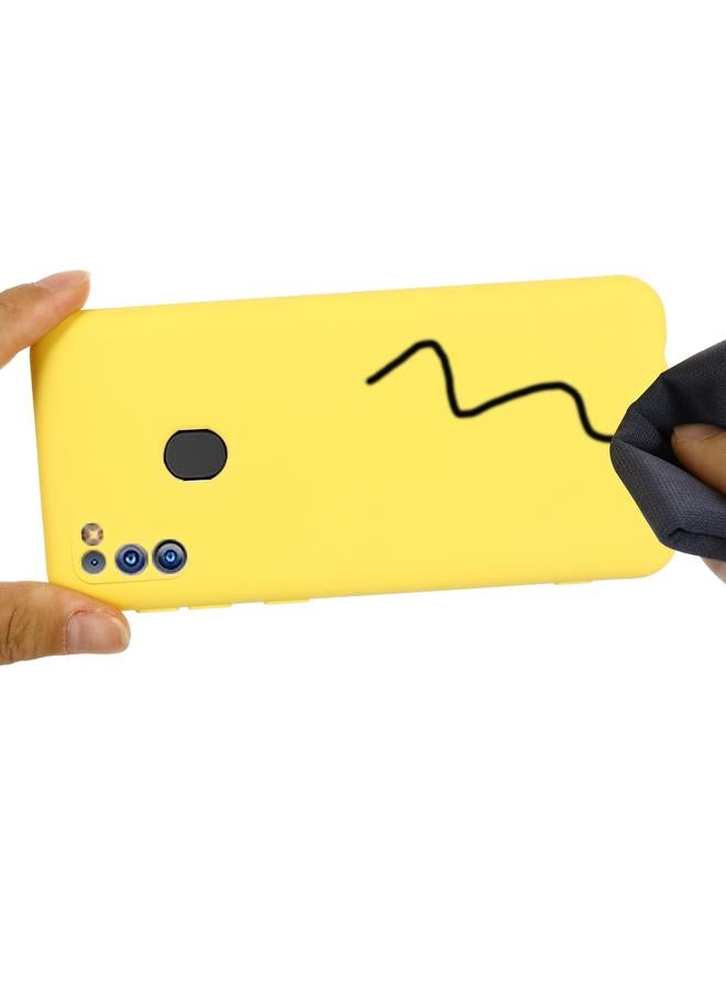 اس-توب جراب لهاتف Samsung Galaxy M21 2021 بلون سادة من السيليكون السائل المقاوم للسقوط مع تغطية كاملة واقٍ - Image 4