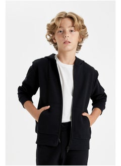 DeFacto Boy Knitted Regular Fit Hooded Long Sleeve Cardigan  - Image 1