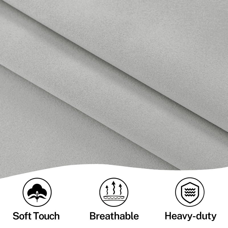 Vatge Sidelight Curtains for Front Door Privacy, 12 Inch Wide Narrow Window Curtains for Side Door, 1 Panel, W12 x L72, Silver Grey - Image 5