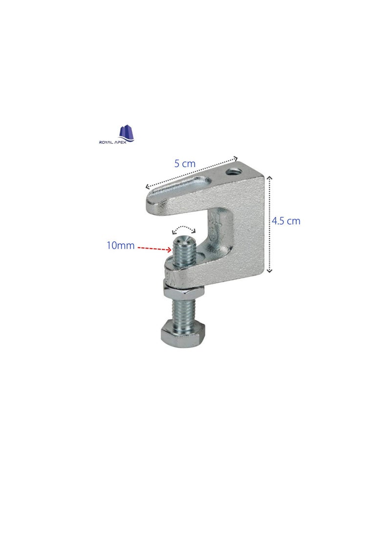 High Quality Wide Mouth Galvanized Beam Clamps (4, 10mm) - Image 2