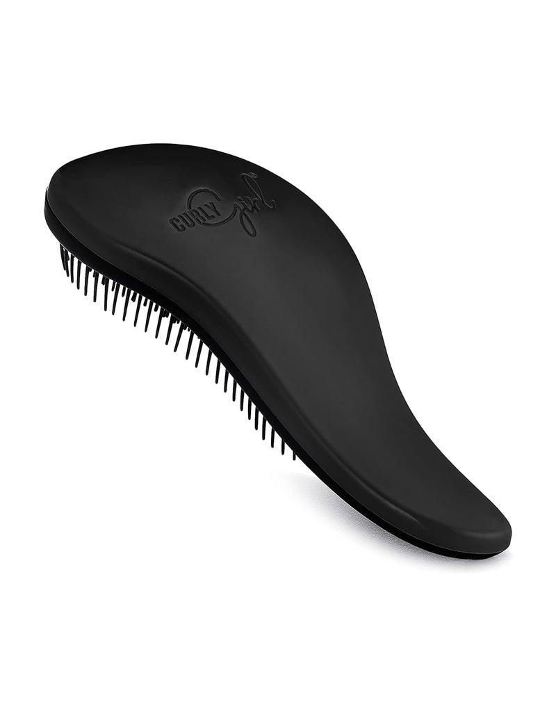 Curly Girl Breeze Thru Detangling Brush  Hair Detangler Hairbrush for Adults  Kids  Gets Rid of Tangles  Knots in Natural Curly Straight Wet or Dry Hair Black