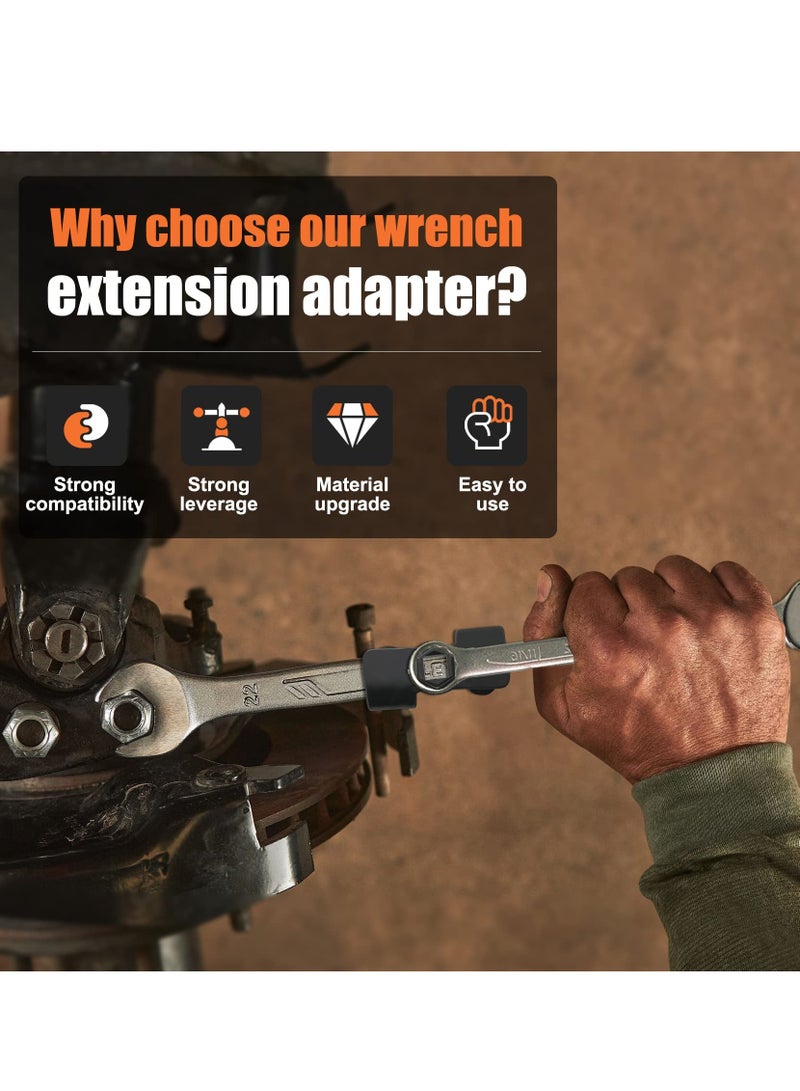SOLARAE Wrench Extender Adaptor for 1/2 Inch Drive Breaker Bars 21 mm Hex Drive Wrench Extender Tool Upgrade Torque Easy to Remove Stubborn Nuts and Bolts for Heavy Equipment Technicians - Image 5